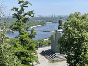 View of Kyiv from a bluff