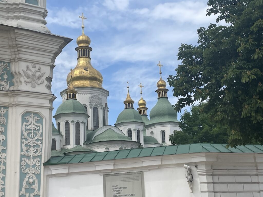 The ancient St. Sophia Cathedral in Kyiv
