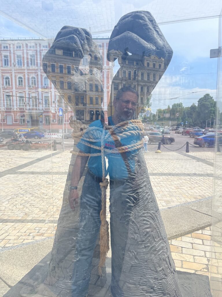 A sculpture speaking to the quest for freedom.