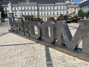 IMG_3068 A sculpture featuring "Freedom."