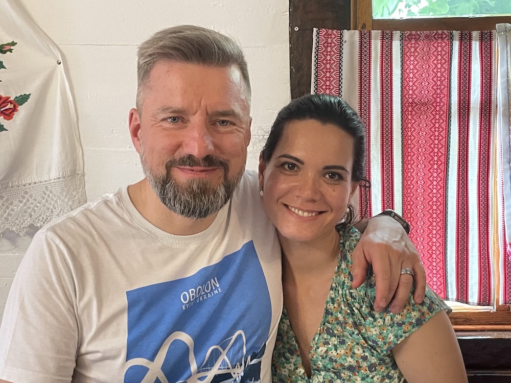 A smiling Ukrainian couple
