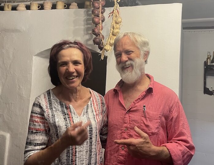 Two smiling people